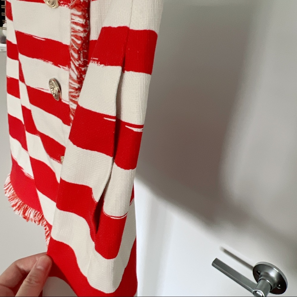 Zimmermann Red and White Striped A-Line Skirt - Picture 7 of 14